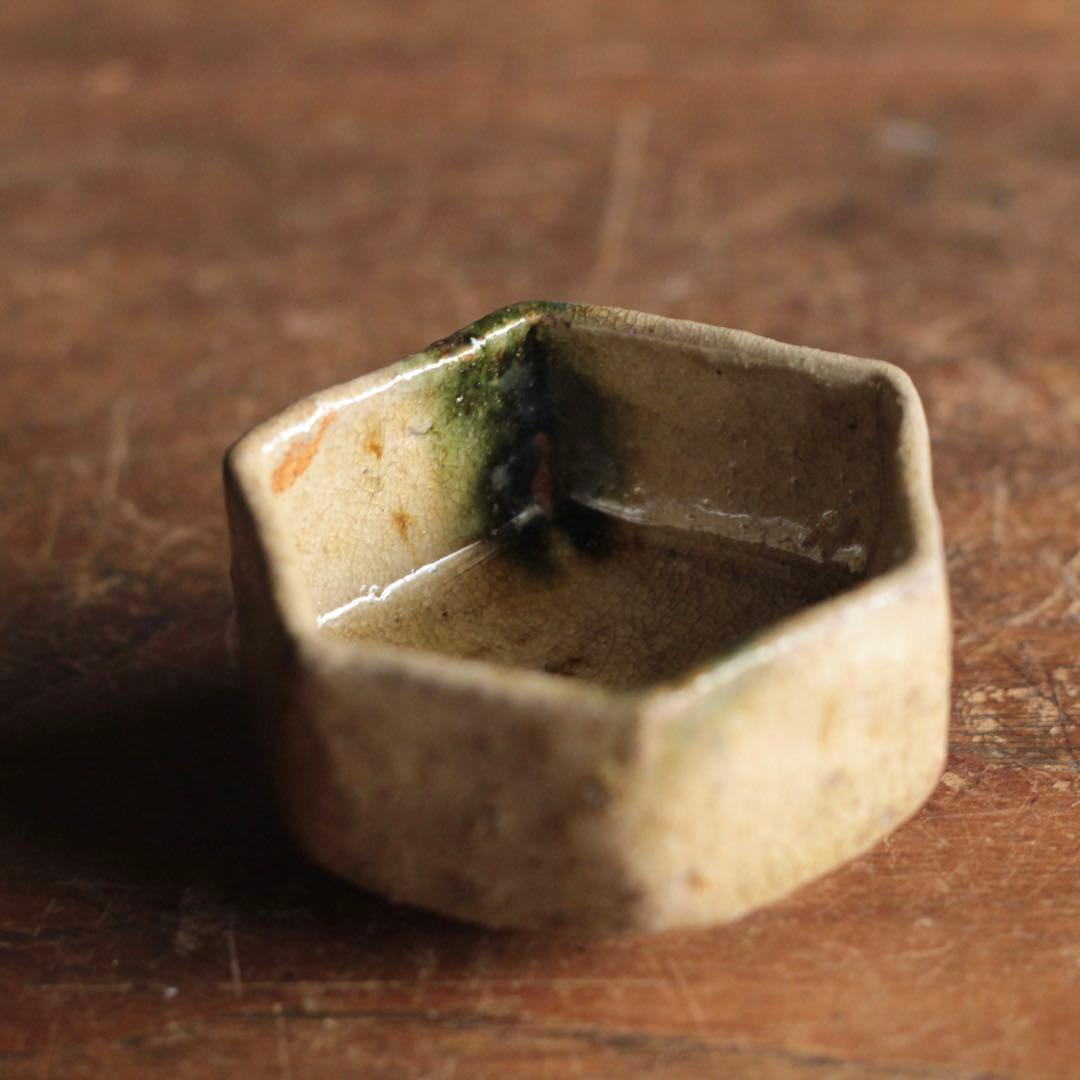 六角 平盃 酒器 盃 ぐい呑み 古美術 古道具 アンティーク