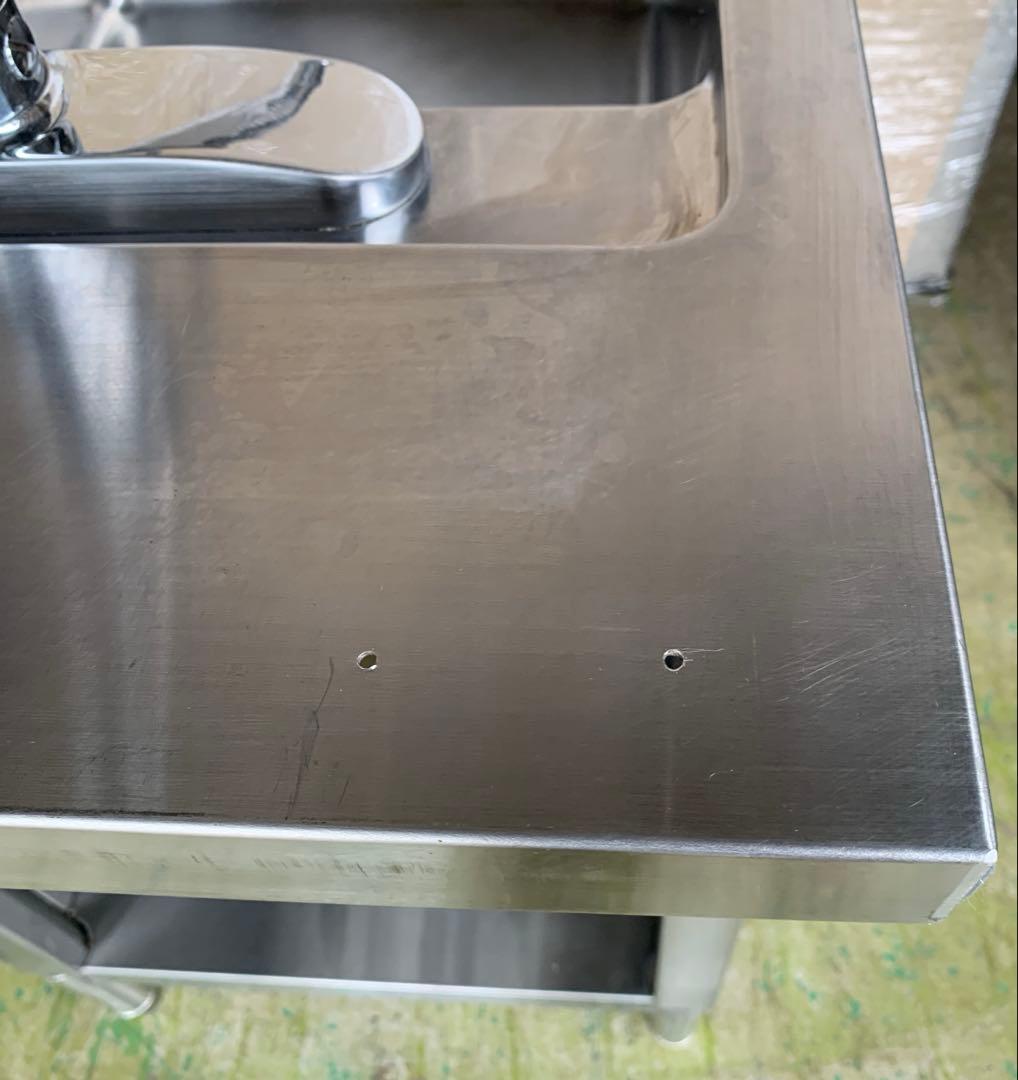 フジマック ステンレス製片扉付1槽シンク KAKUDAI 混合水栓付 ➁