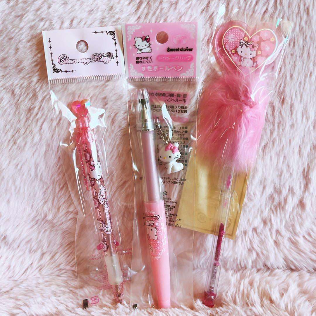 希少レア　チャーミーキティ　レターセット　ペン　まとめ売り　平成レトロ　サンリオ