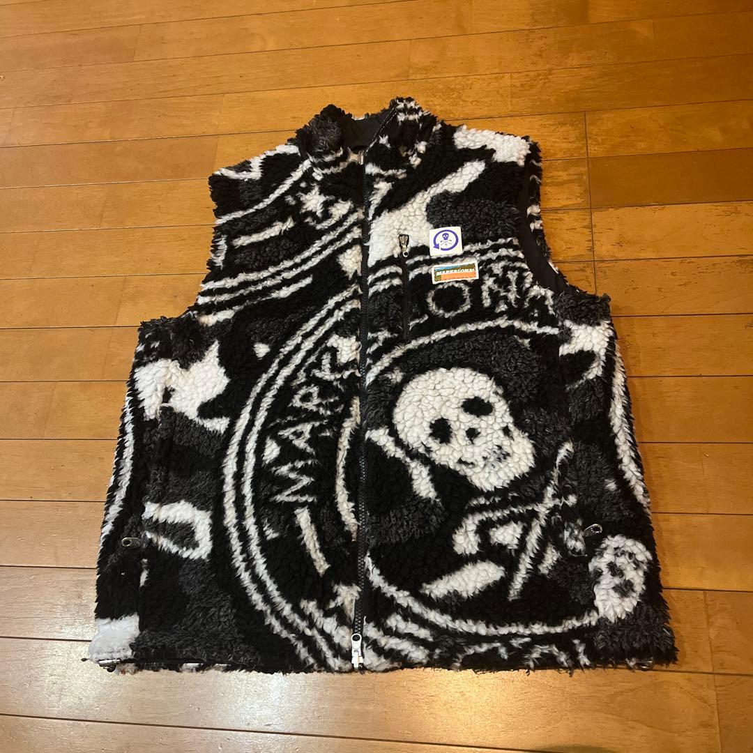 【美品】マークアンドロナ　マッシブ　リバーシブル　ボア　キルティング　ベスト