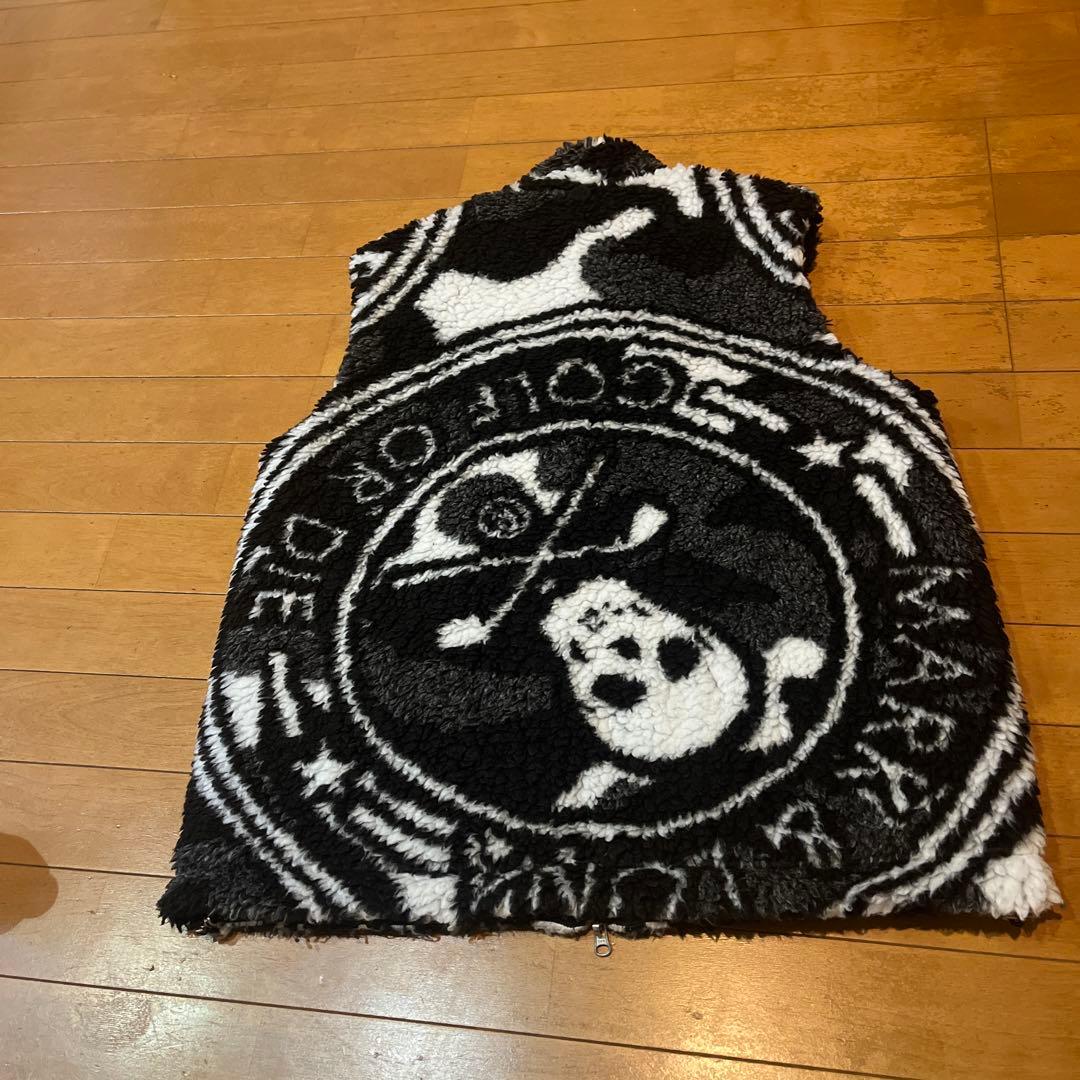 【美品】マークアンドロナ　マッシブ　リバーシブル　ボア　キルティング　ベスト