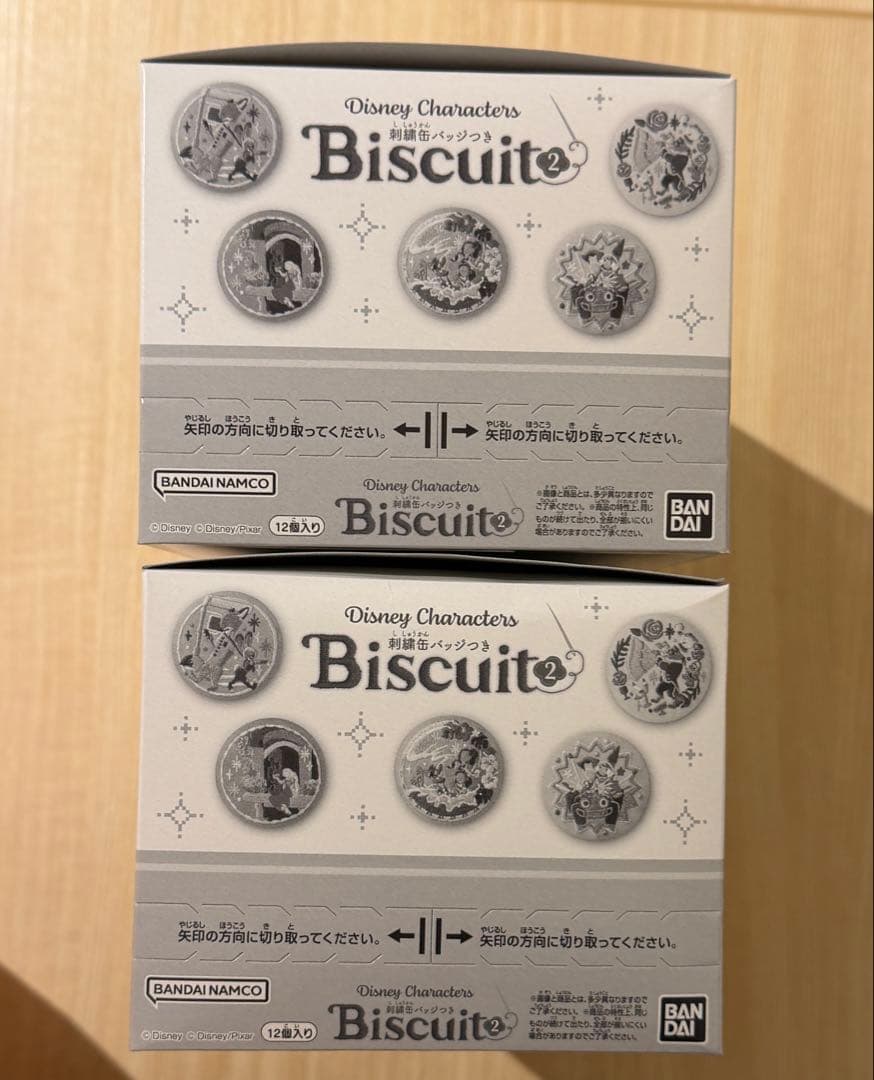 刺繍缶バッジビスケット2 Disney Characters 2BOX(24個)