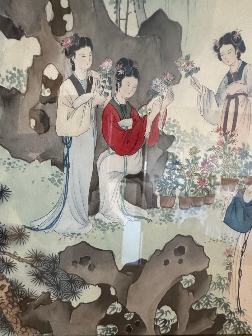 大幅値下げ！仕女図　水墨画　水彩画