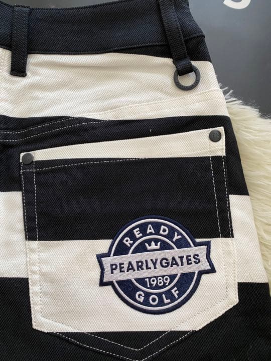 パーリーゲイツハイパワードビーストレッチ ボーダー柄スカート レディスサイズ1