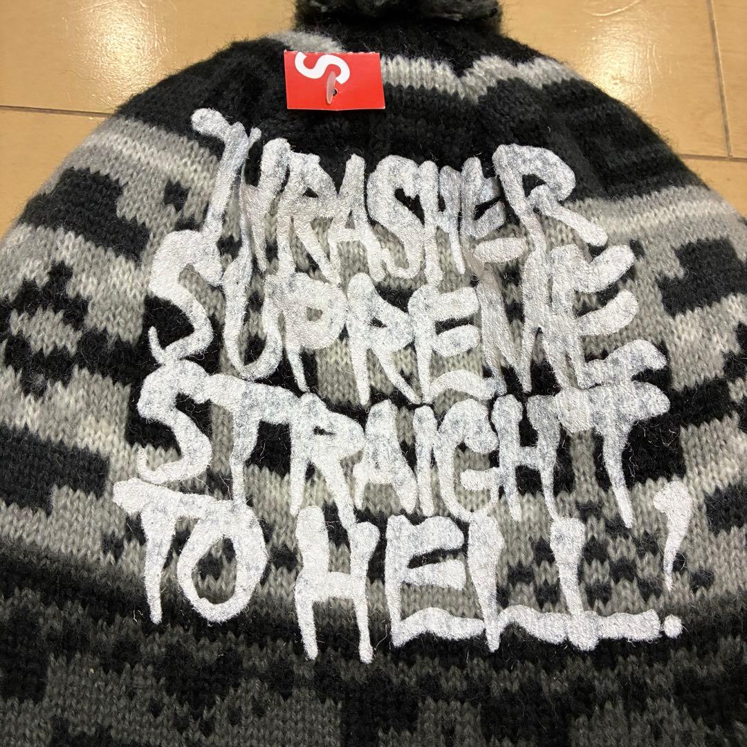 supremeスラッシャー ニット帽