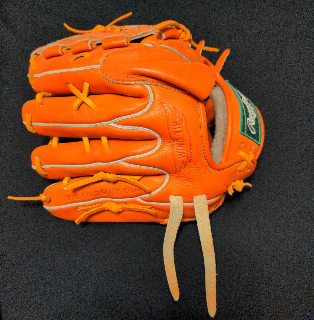 【未使用品】ローリングス硬式用グローブHOW PREMIUM投手用カラーオレンジ
