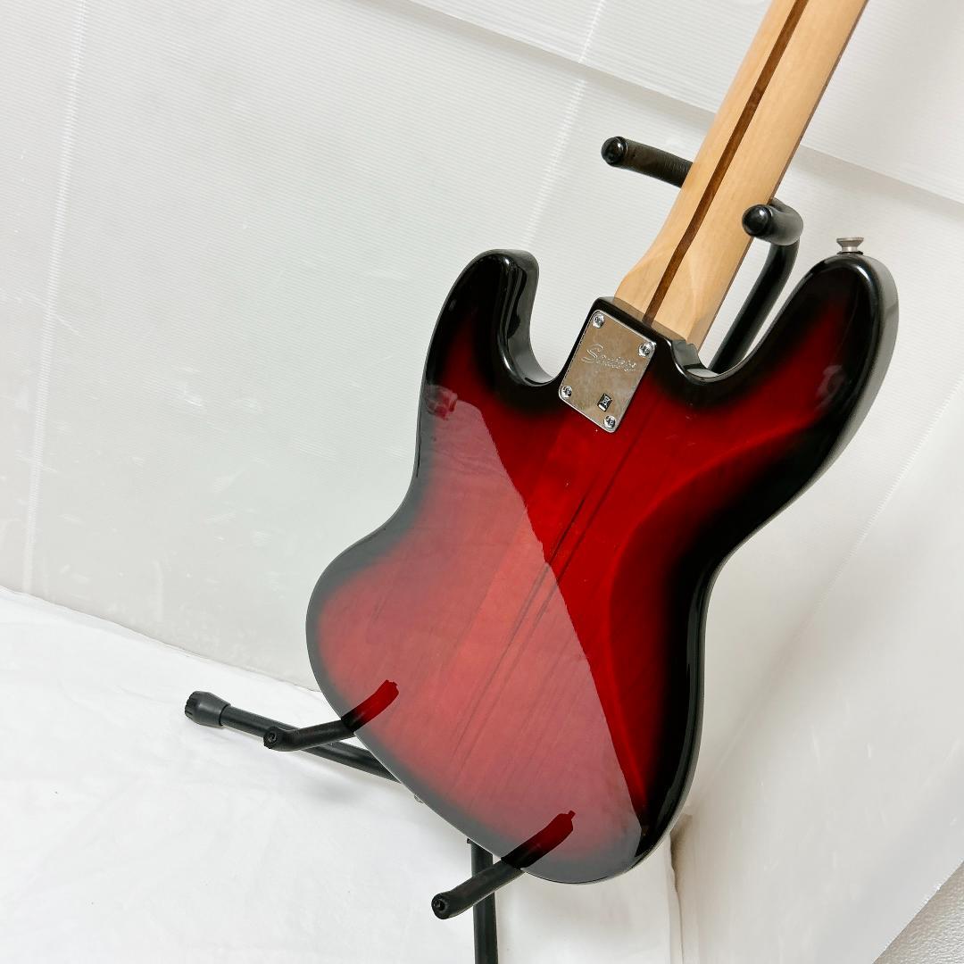 美品 Squier スクワイヤー ジャズベース ジャズベ 赤 レッド