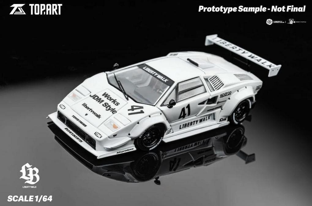 トップアート 1/64 ランボルギーニ カウンタック LBWK ホワイト