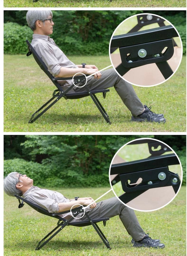 アルペンアウトドアーズ 撥水ローチェア リクライニング キャンプ チェア 2脚