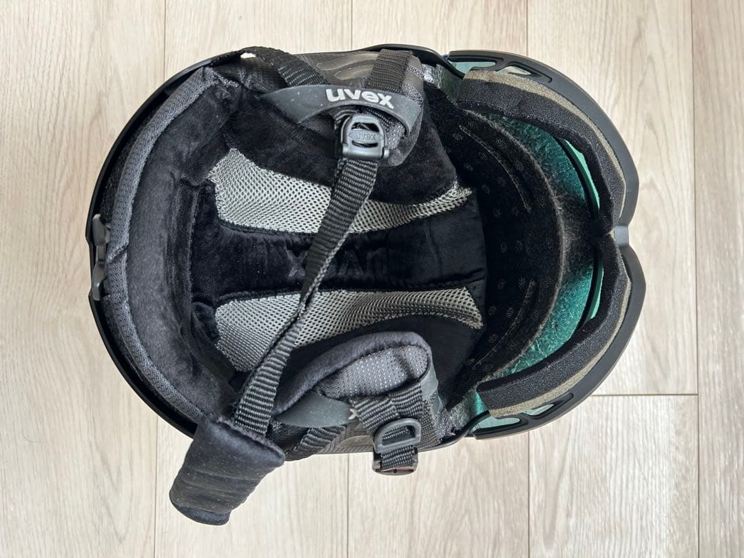 uvex ブラックヘルメット オレンジレンズ