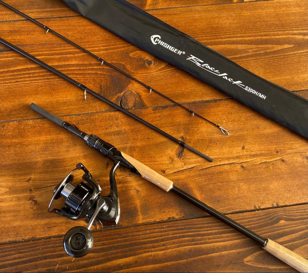 釣り竿セット　ショアジギングセット　カーボンロッド　 10ft パックロッド