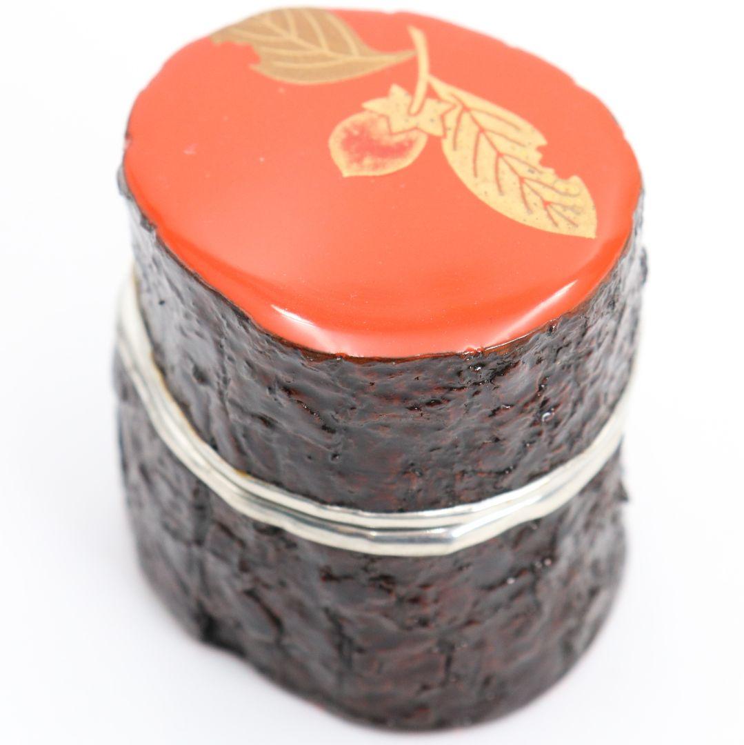 祥雲作 玄々斎好 筆柿香合 茶道具 共箱　C867　N6