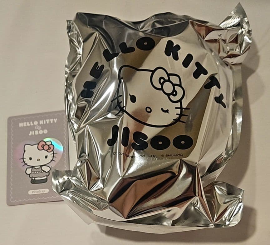 BLACKPINK ジス ハローキティ キーリング ピンクグレー