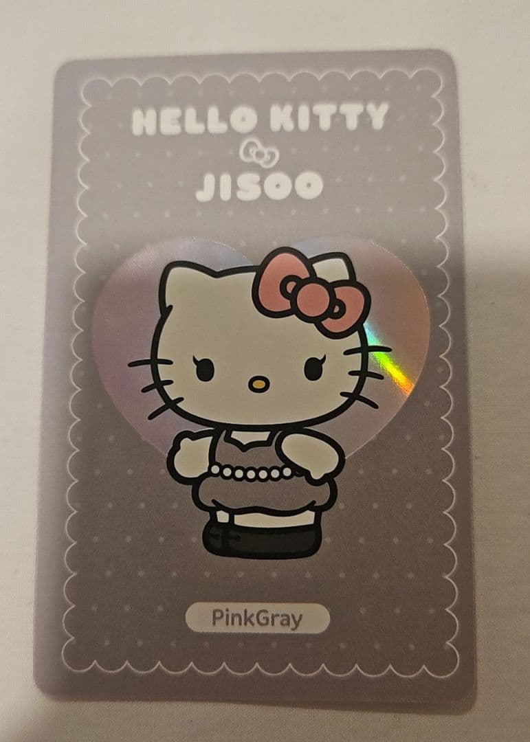 BLACKPINK ジス ハローキティ キーリング ピンクグレー