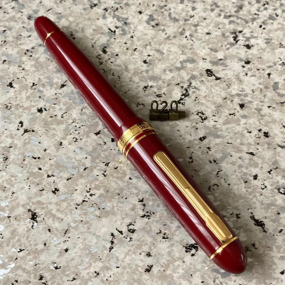 #020 オーバーホール済み 万年筆 PLATINUM プレジデント 18k