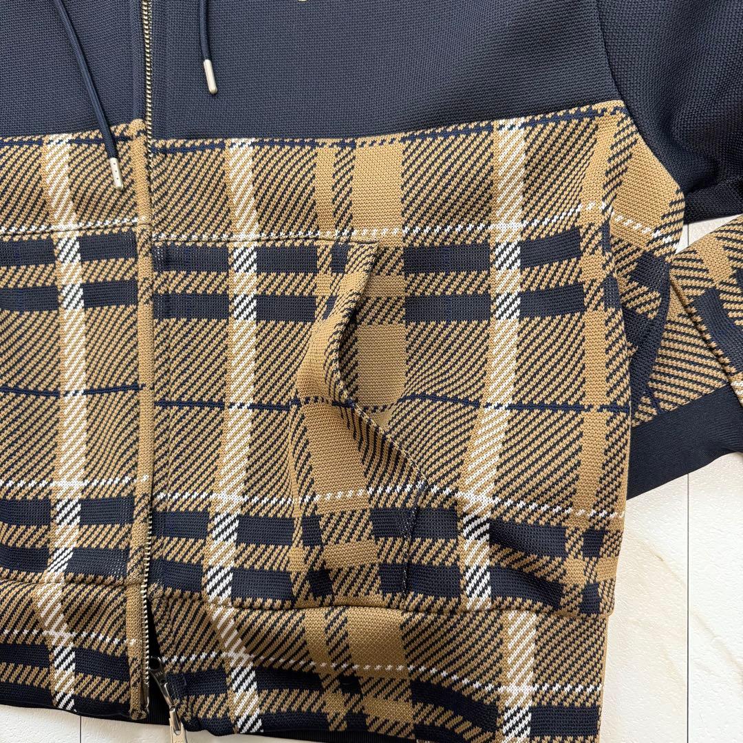 極美品✨ パーリーゲイツ フルジップパーカー チェック PG ロゴ