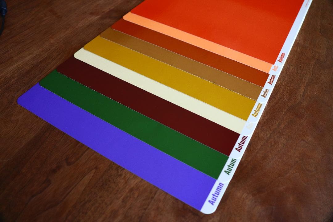 パーソナルカラー診断　パーフェクトカラー・チンボードカード【36色】