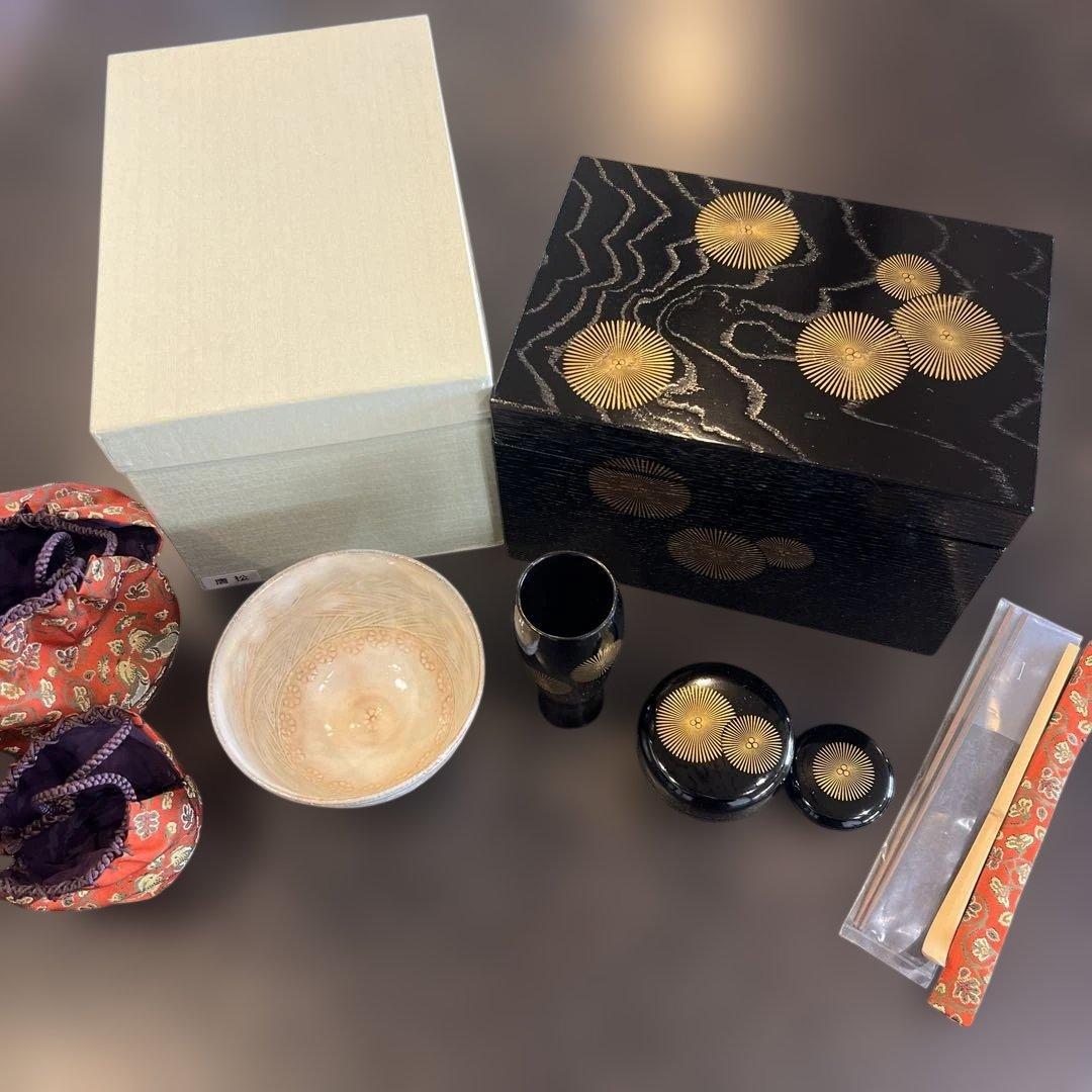 カ*士様 茶箱 茶道具 唐松 未使用