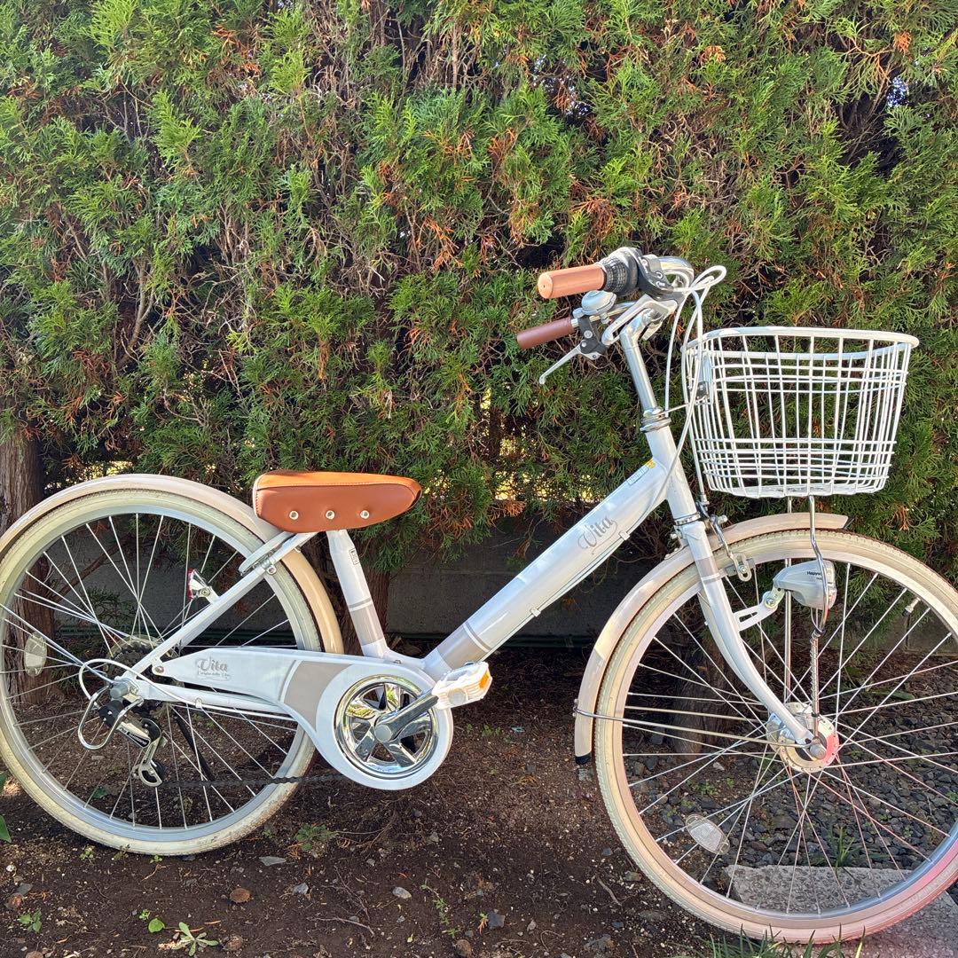 【専用】【手渡し限定】子供用自転車 ホワイト フロントバスケット付き 24インチ