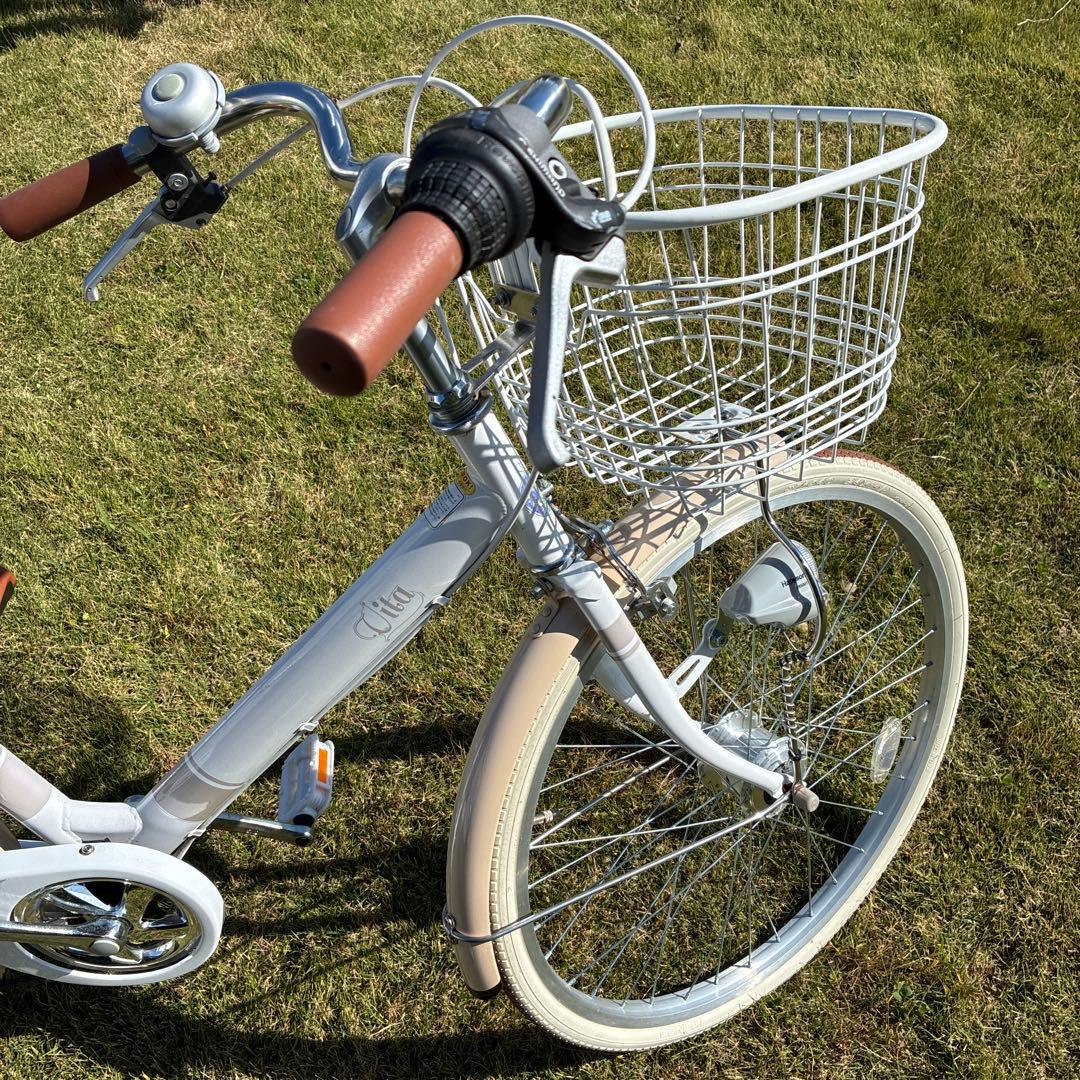 【専用】【手渡し限定】子供用自転車 ホワイト フロントバスケット付き 24インチ