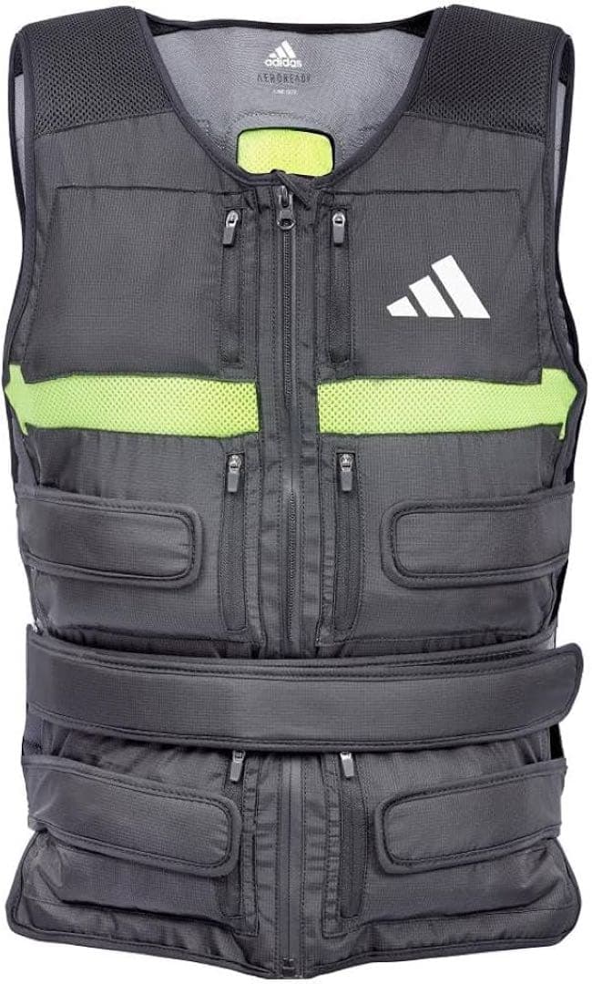 adidas トレーニングベスト ADMT12637 黒/緑