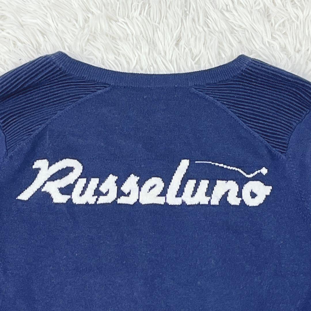 ラッセルノ vネックセーター ネイビー Russeluno ゴルフウェア　4