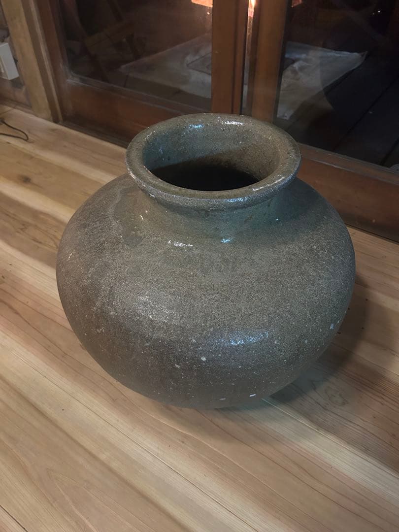 古美術◾️蔵の入口付近にあった特大50cmサイズの壺、壷、花瓶、甕、花道具、茶道具