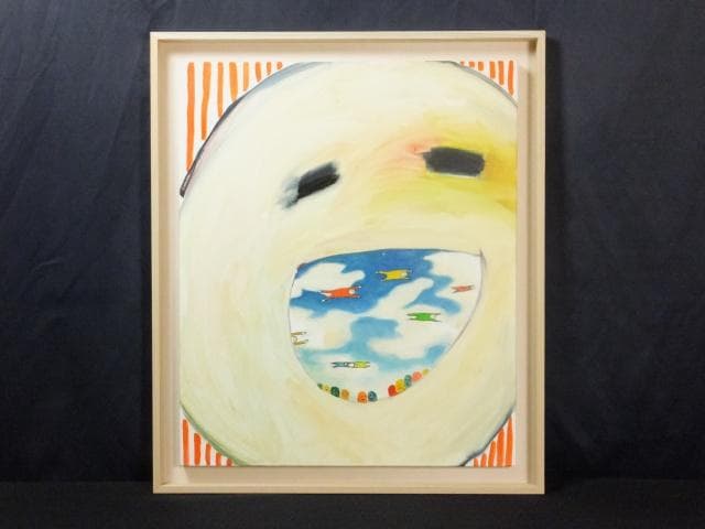 現代アート　高井戸優子　無署名『群衆のオノマトペ』アクリル絵具 0118E