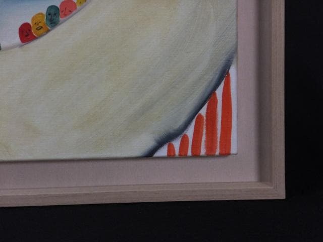 現代アート　高井戸優子　無署名『群衆のオノマトペ』アクリル絵具 0118E