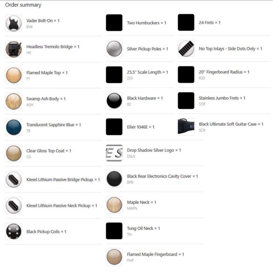 Kiesel vader ヘッドレス ギター ケース付き