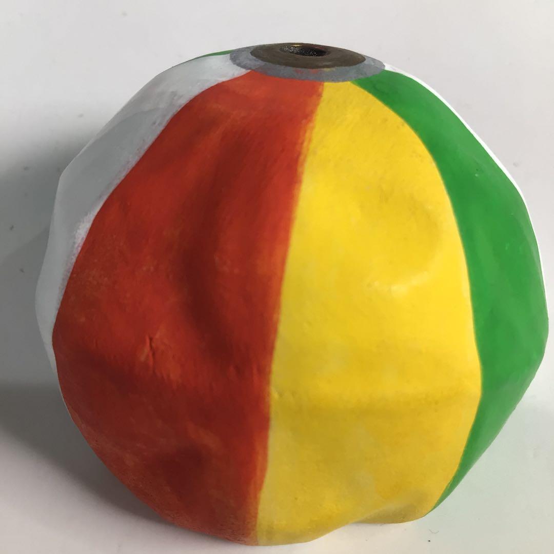 Ｎ６０９　香合　『北村雅耕造』『陶製』『紙風船香合』　共箱　茶道具