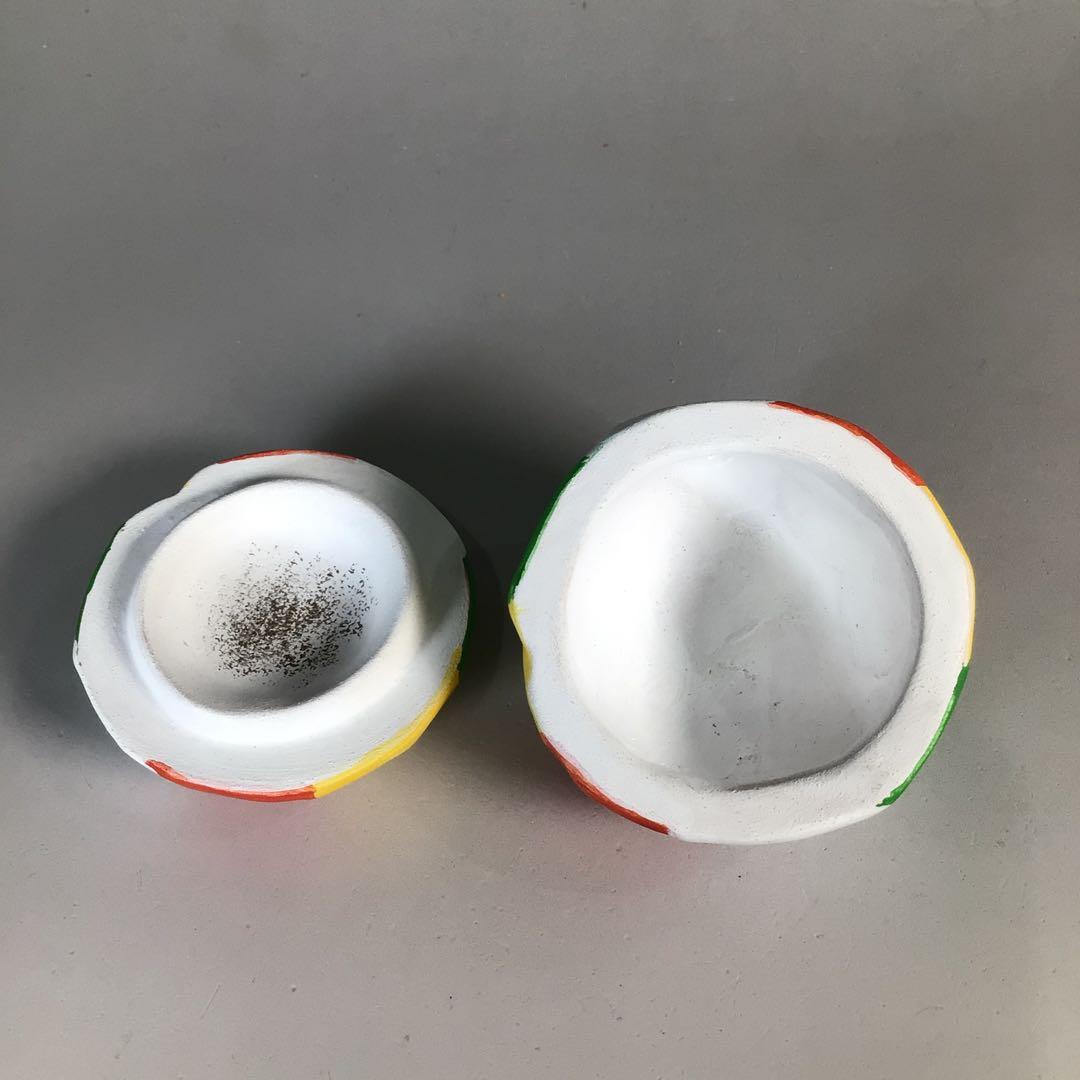 Ｎ６０９　香合　『北村雅耕造』『陶製』『紙風船香合』　共箱　茶道具