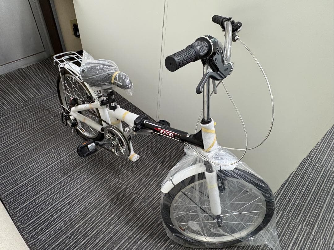 【新品】 折りたたみ自転車　EXCEL FD20GS　ワイヤーロック　販売証明書