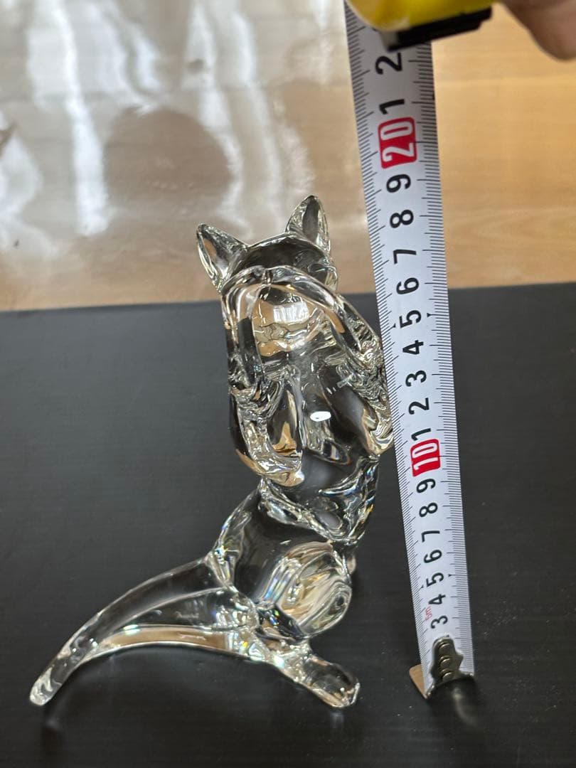 希少❣️色々なポーズが楽しめるバカラ アクロバット キャット クリスタル 美品