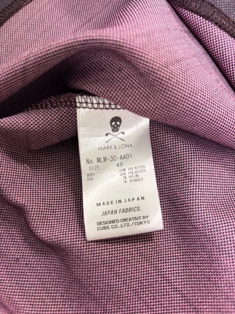 マークアンドロナ モックネック シャツ 48 L 黒 ゴルフウェア メンズ