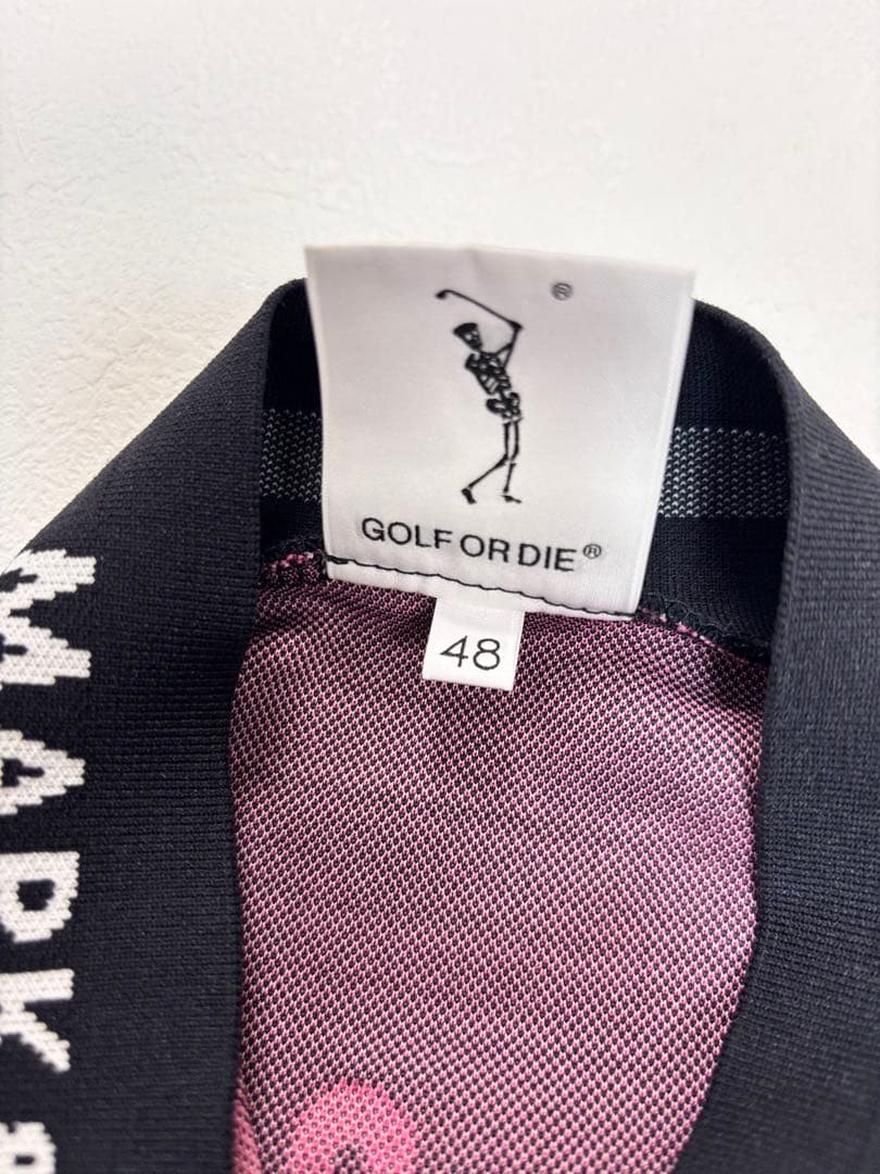 マークアンドロナ モックネック シャツ 48 L 黒 ゴルフウェア メンズ