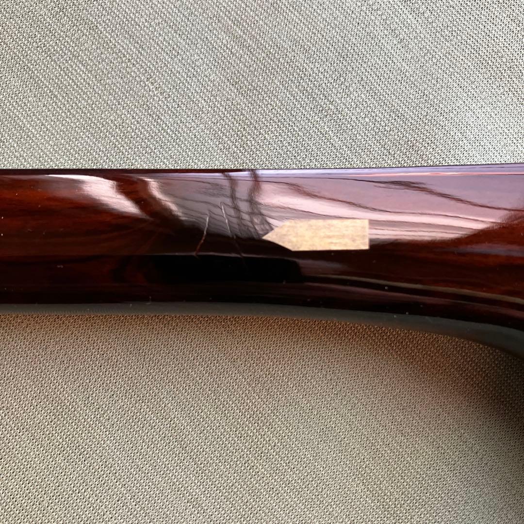 三線　棹　黒檀系　名工　岸本尚登作