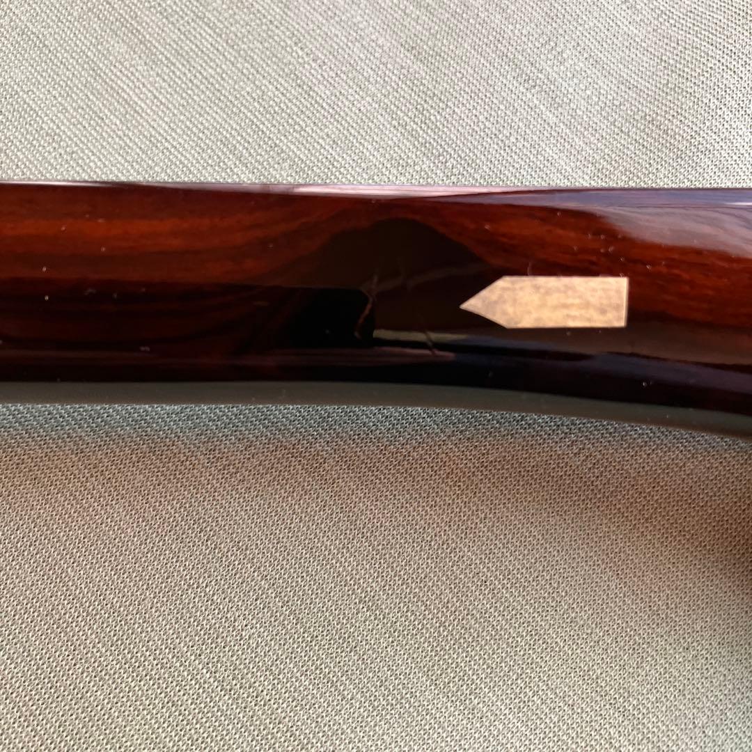 三線　棹　黒檀系　名工　岸本尚登作