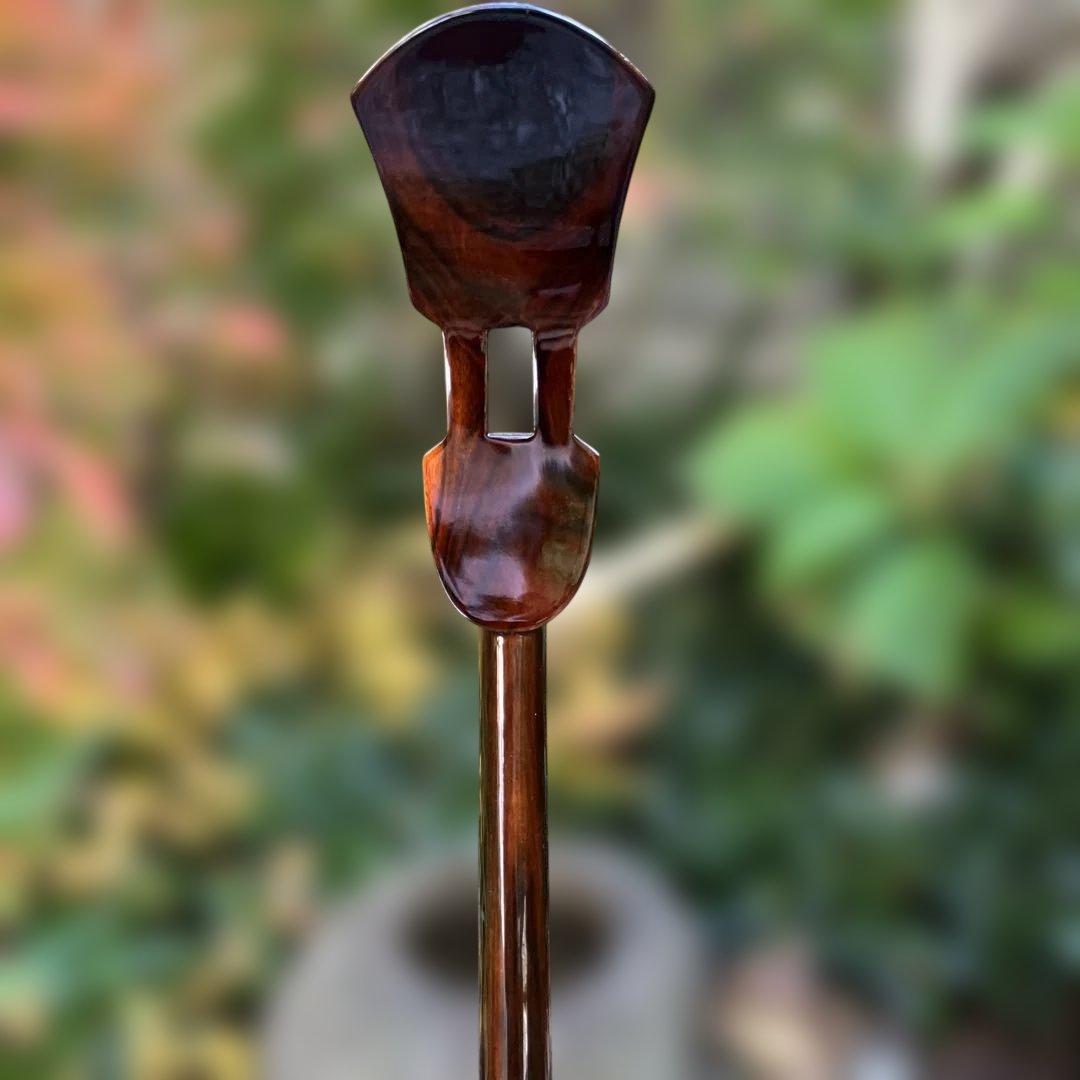 三線　棹　黒檀系　名工　岸本尚登作