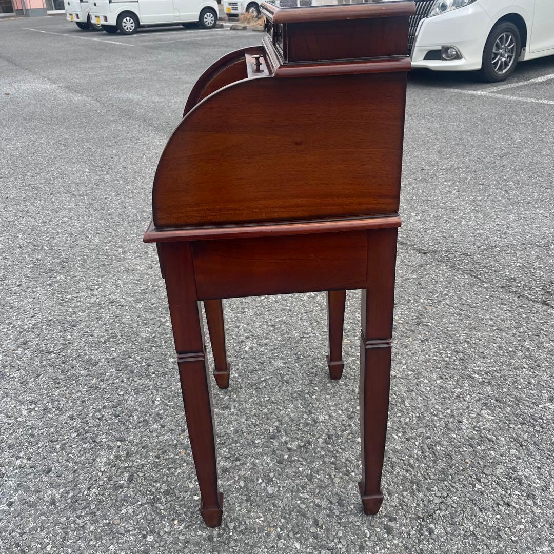 木製ライティングビューロー マホガニー　ダベンポートデスク　ダークブラウン