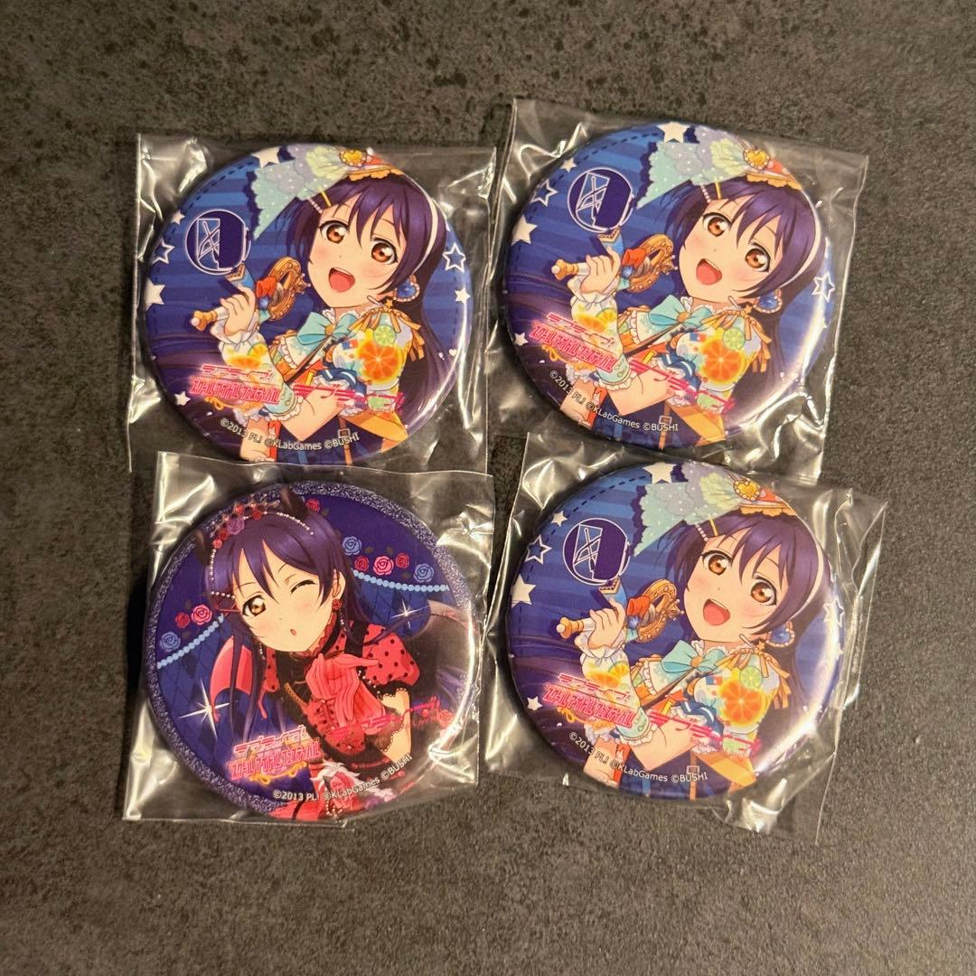 園田海未　ラブライブ μ's スクフェス 感謝祭 缶バッジ 小悪魔