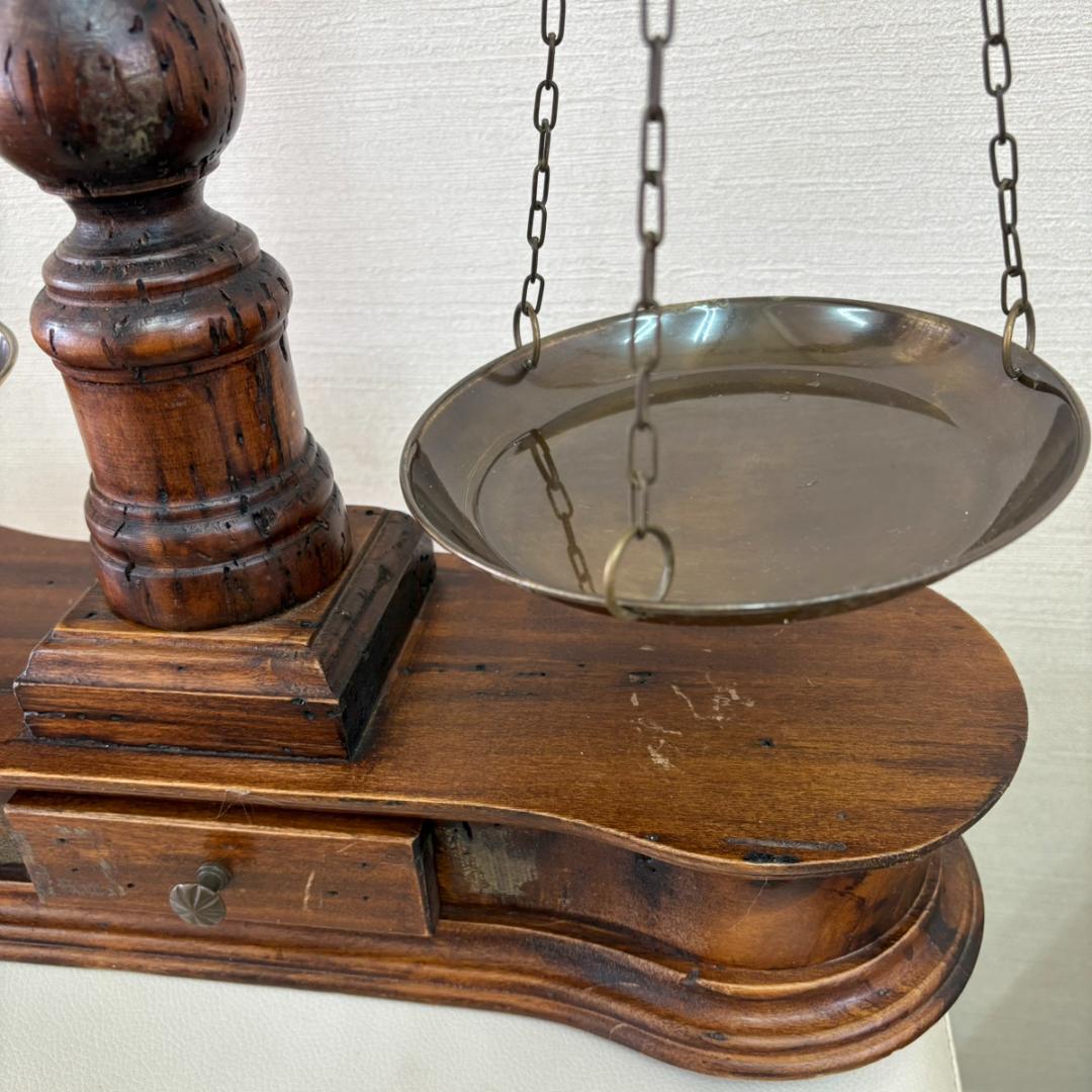 天秤 木製 ウッド アンティーク クラシック ヴィンテージ 大型 インテリア
