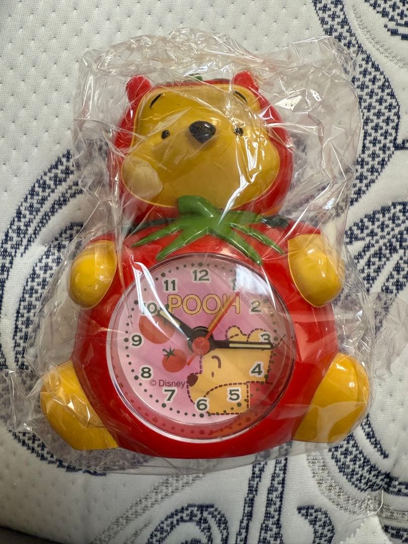 レア　希少　くまのプーさん　トマト　時計　目覚まし時計　ディズニー　平成レトロ