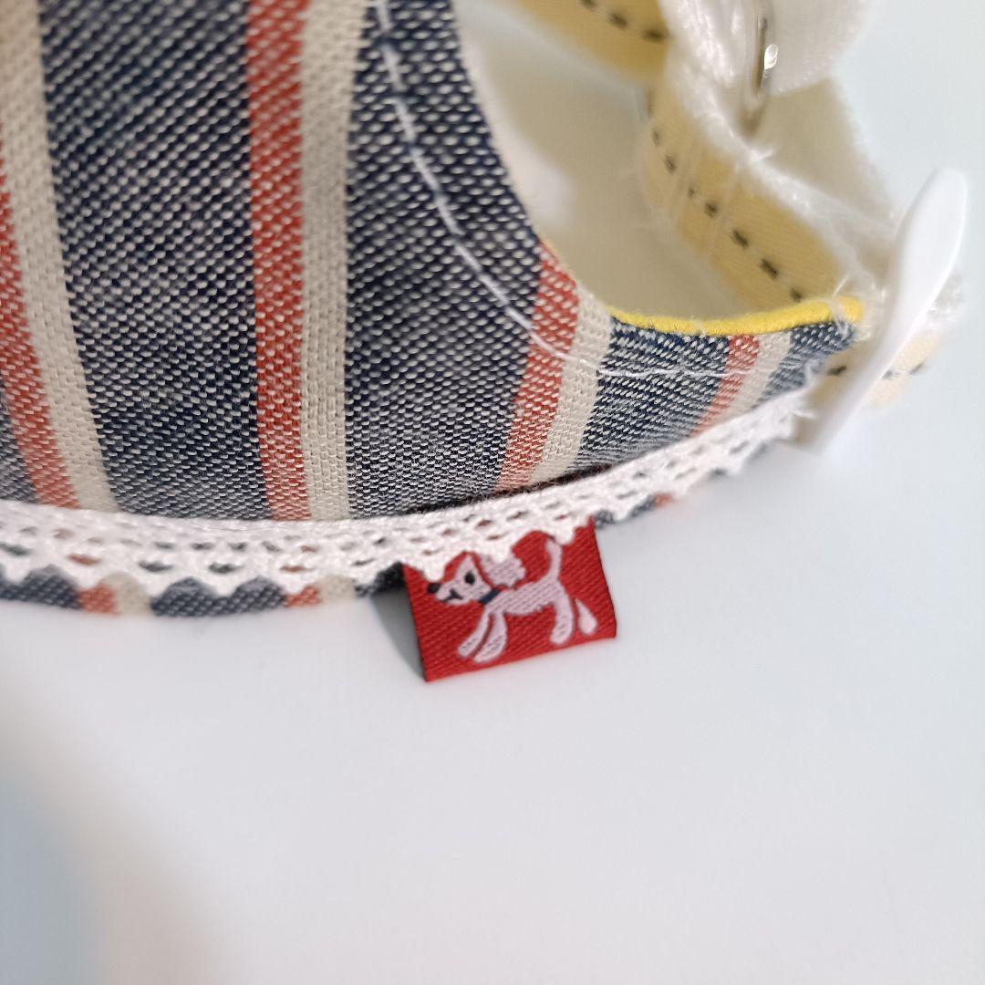 小型犬用 ハーネス Sサイズ ハンドメイド デニムストライプ