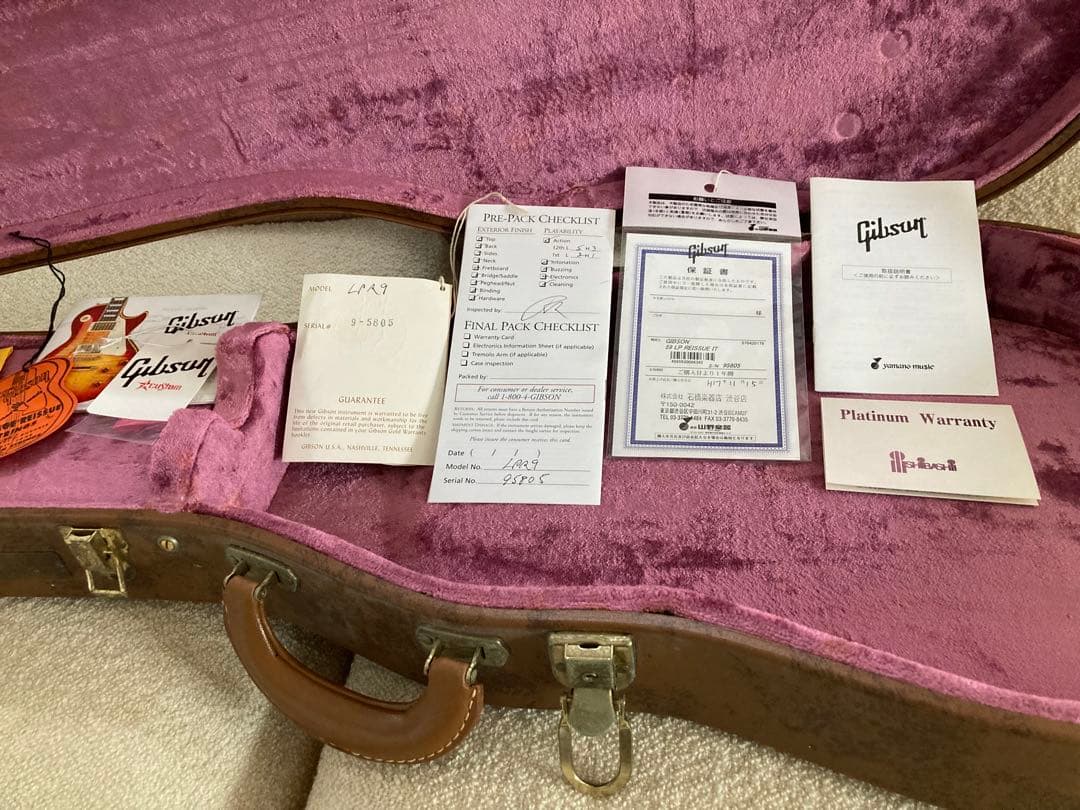 2005年製 ギブソン カスタムショップ レスポール 59 リイシュー