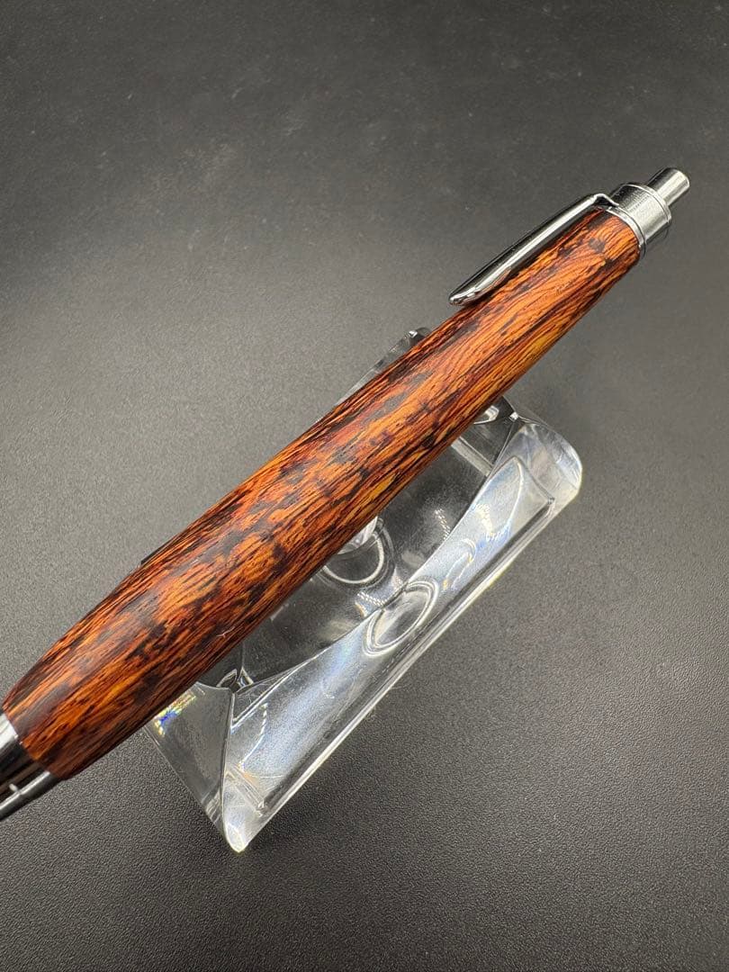 480極上　黄花梨　変わり杢　木軸シャーペン　ボールペン