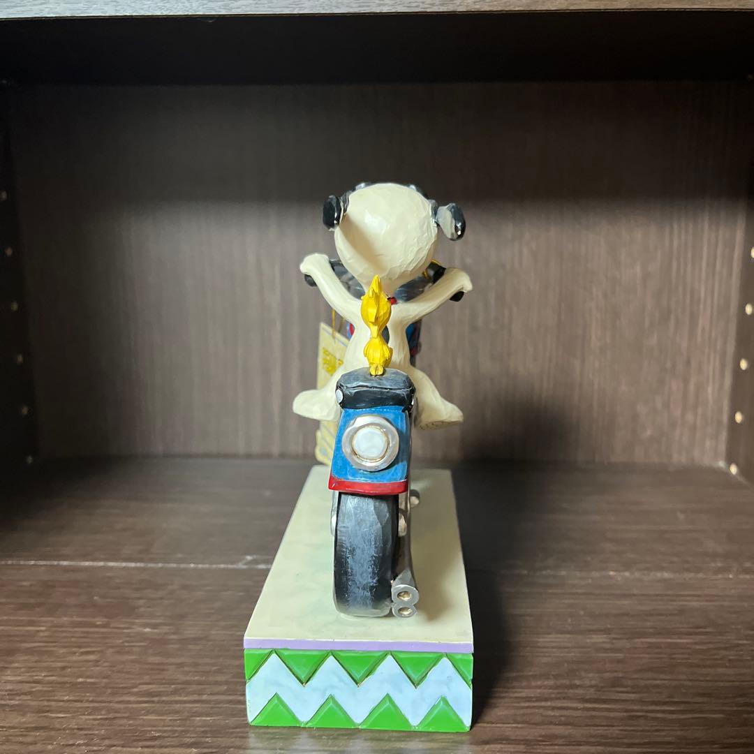 ジムショア Jim Shore スヌーピー&ウッドストック バイク フィギュア