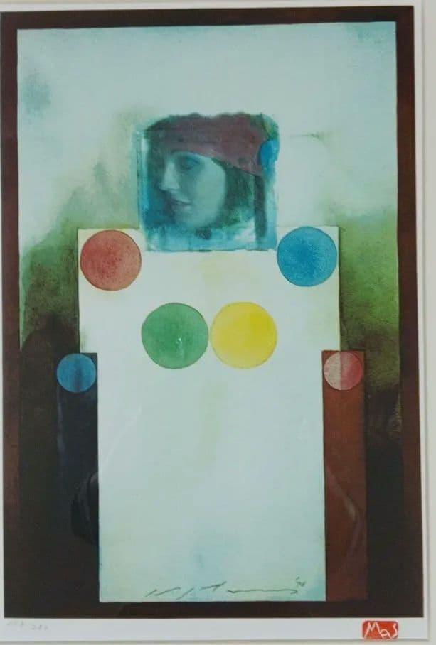 池田満寿夫 リトグラフ 278/280 印鑑 版上サイン入り