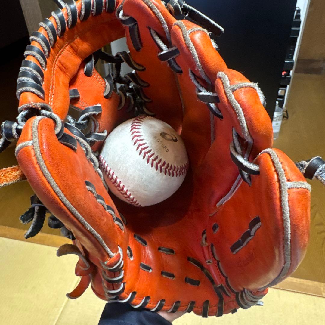 ミズノ　グローバルエリート　軟式グローブ オレンジ