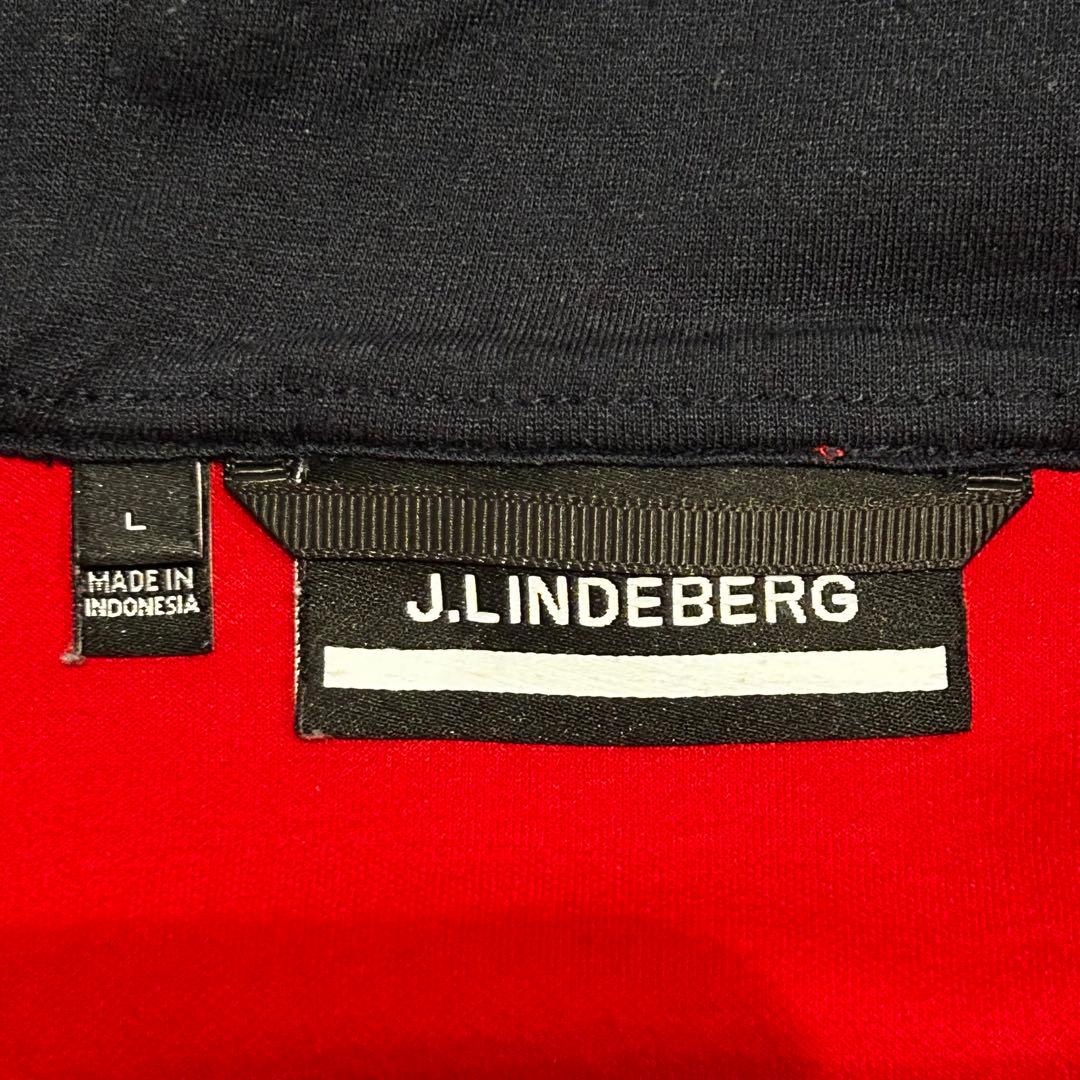 J.LINDEBERG MENS Jeff Hood 長袖　パーカー　レッド系